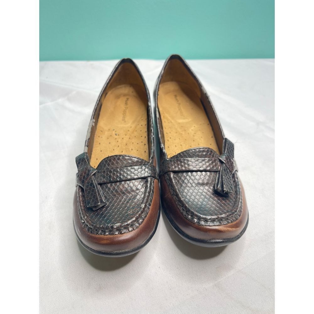 Josh puppies size 7 brown Stylish Snakeskin Loafers‎ - Versatile Comfort